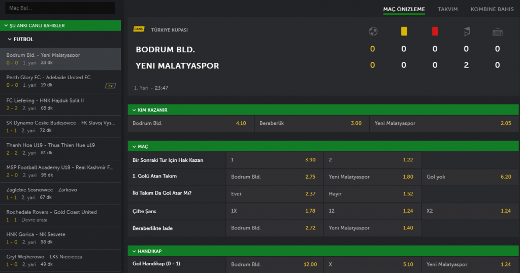 Canlı Bahis İstatistik ve Bonusları